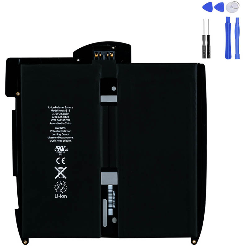 iPad 1 第1世代 A1315 A1219 A1337 用ノートパソコンバッテリー 616-0448 タブレット交換用バッテリー 5400mAh iPad1 バッテリー + ツール