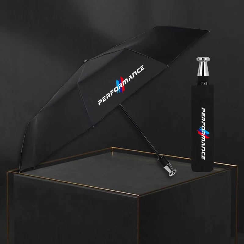 For BMW M Performance E36 E39 E46 E60 E87 F01 F07 F12 F33 X1 X2 X3 X4 X5 X7 Car Automatic Folding Windproof Sunshade Umbrella