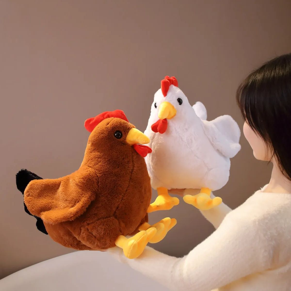 30/40 センチメートルかわいいビッグオンドリぬいぐるみぬいぐるみ子供の睡眠人形子供のクリスマスギフトペットの装飾