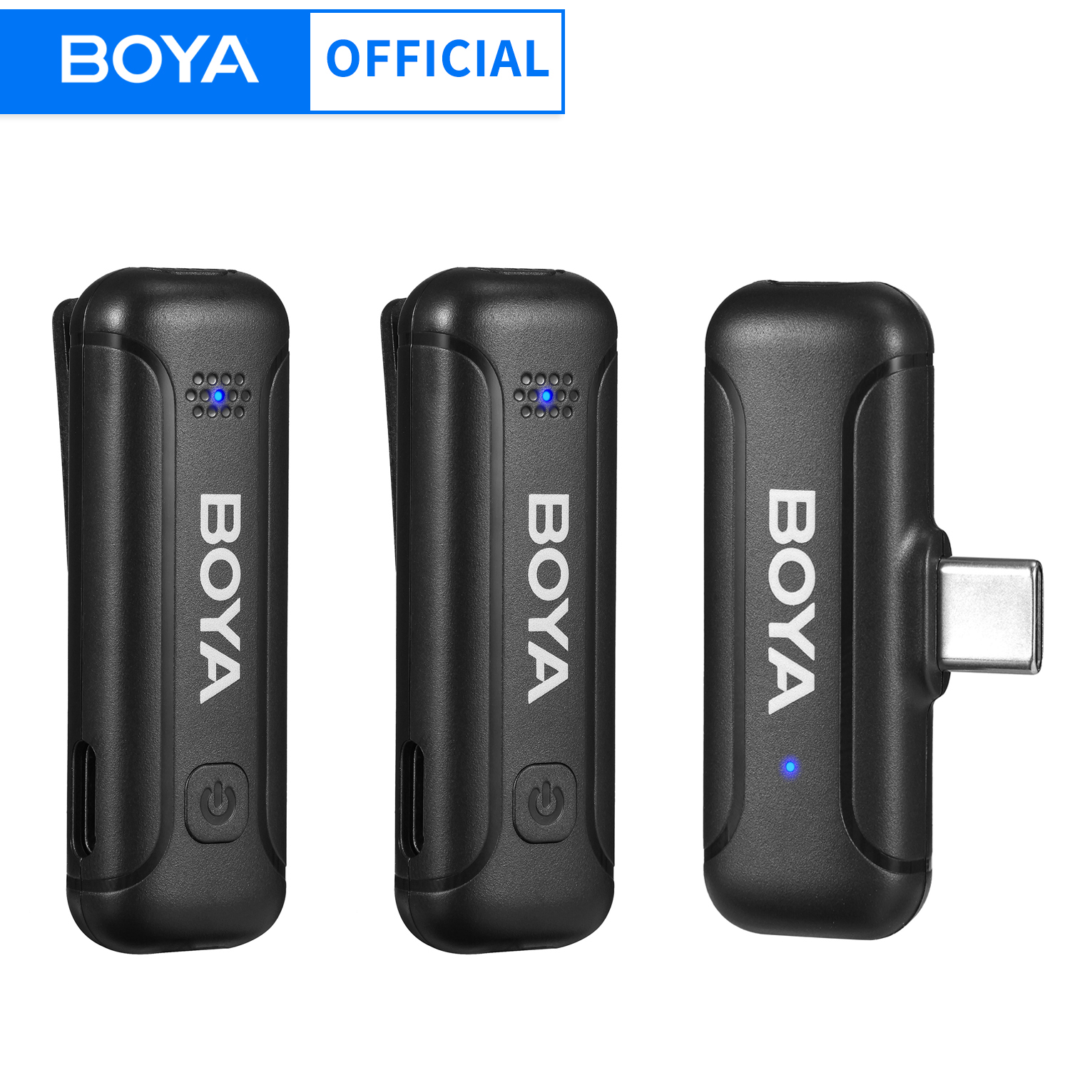 BOYA BY-WM3T2 プロフェッショナルワイヤレスラベリアラペルマイクポータブルオーディオビデオ録音 iphone Android ライブブロードキャスト用