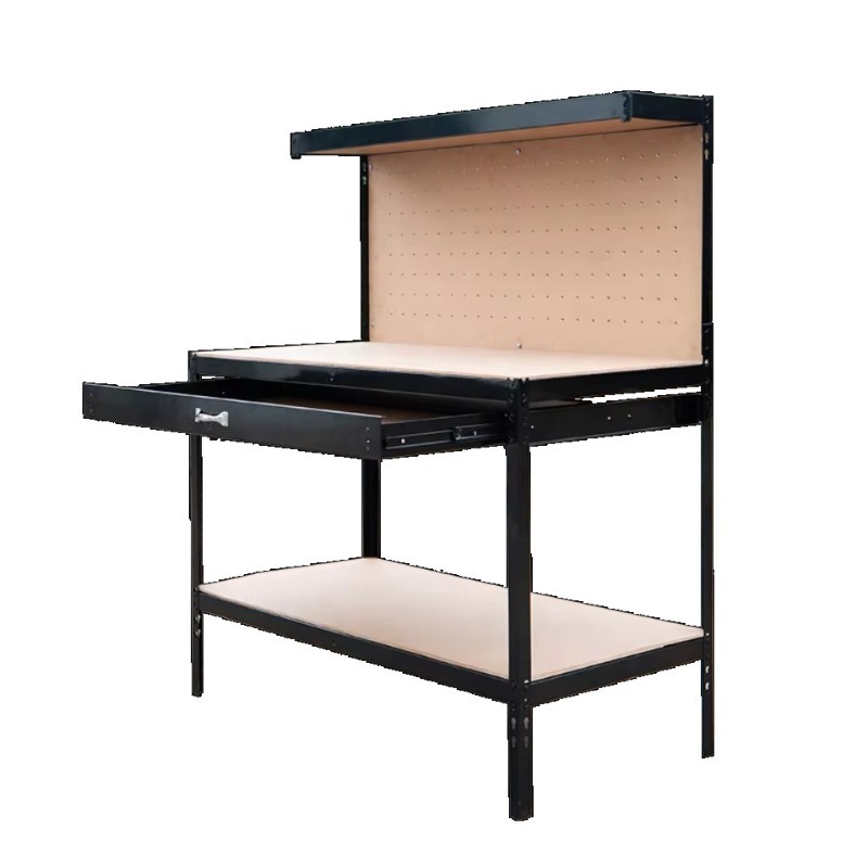 Tool Storage Workbench Warehouse Shelf Garage Stainless Steel Work Tables Bench With Drawers Daily Workshop Tool Organizing Work