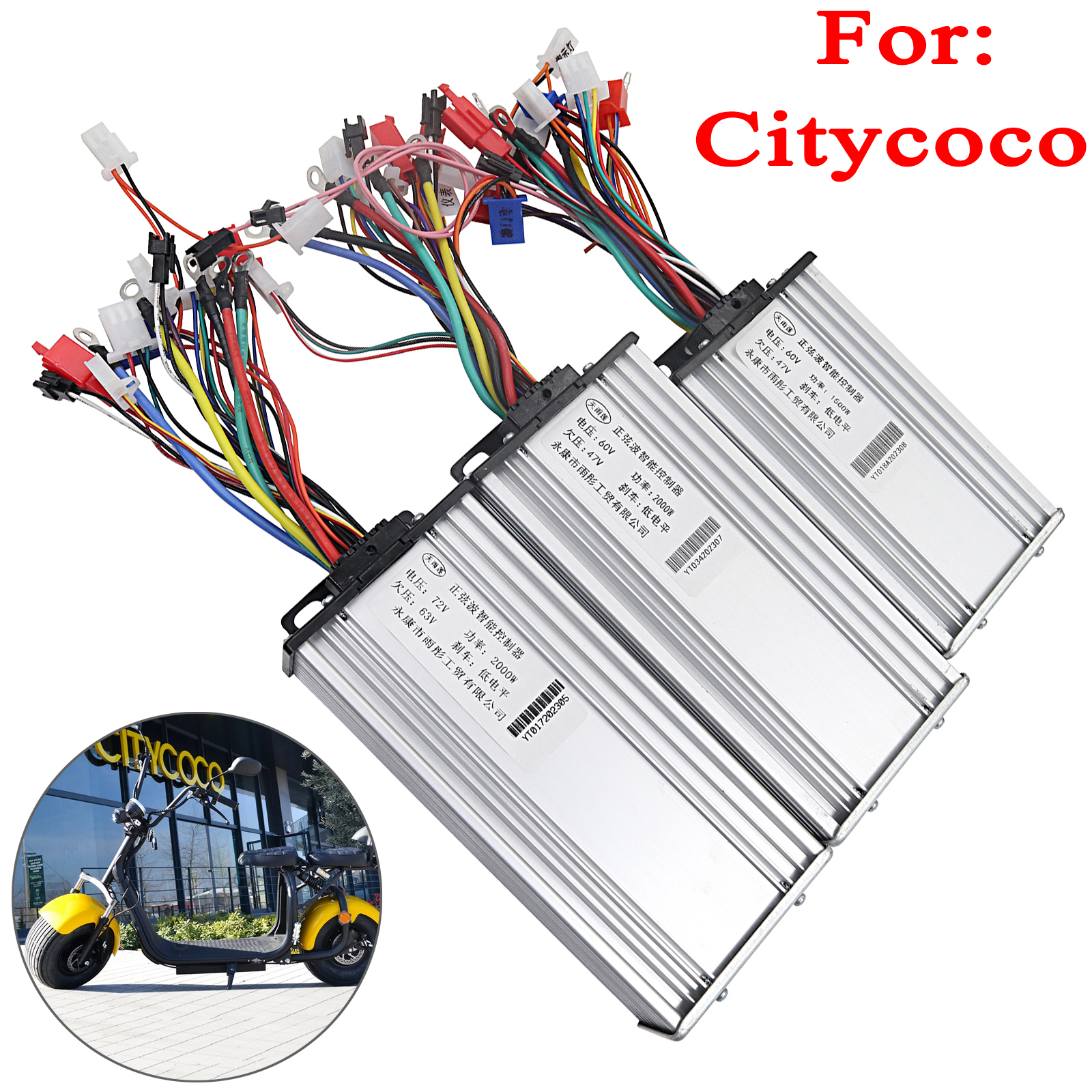 60V 72V 1500 ワット 2000 ワットコントローラ Citycoco スクーターハーレースクーター 3 スピードコントローラ電動スクーターユニバーサル部品