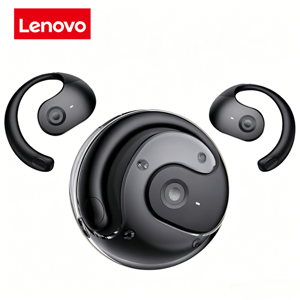 Lenovo OWS ワイヤレスヘッドフォン Bluetooth ヘッドセットマイク付き HiFi ステレオサウンドイヤホンスマートタッチスポーツ防水イヤホン