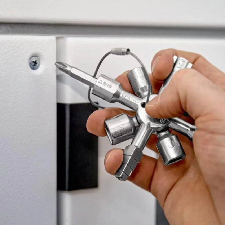 電気制御キャビネット、エレベーター、十字キー レンチ。水道メーターとバルブキー;内部三角レンチ。多目的T