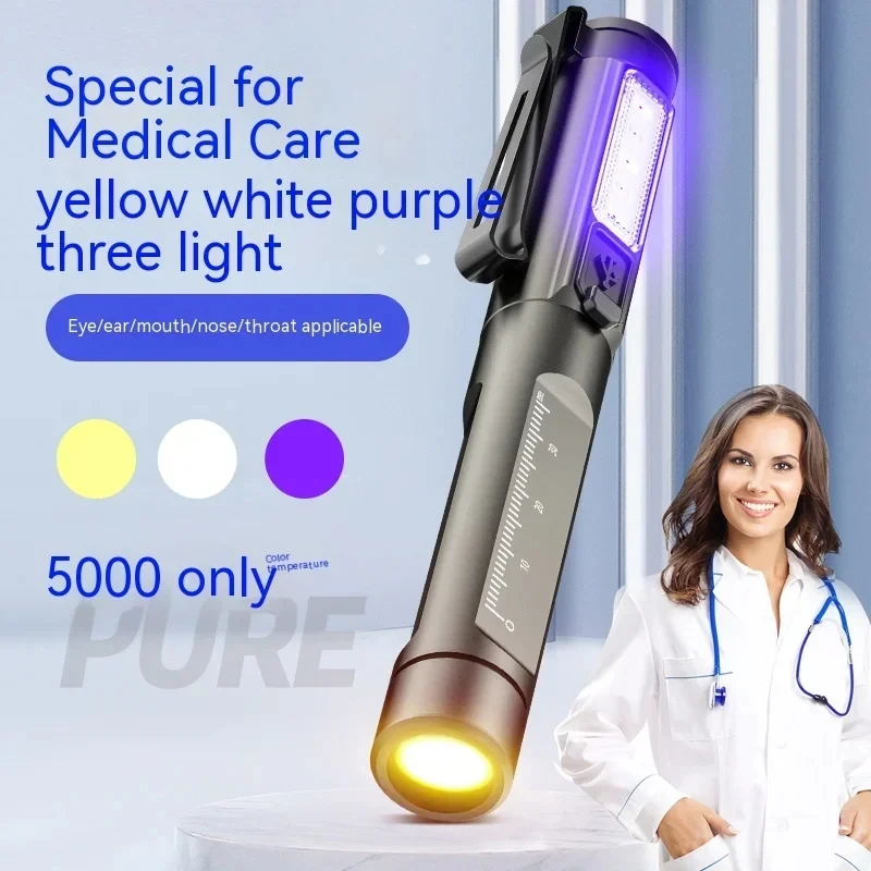 プロの医療ペンライトハンディ充電式 LED 懐中電灯応急処置医師看護師ポータブル診断ペンライト