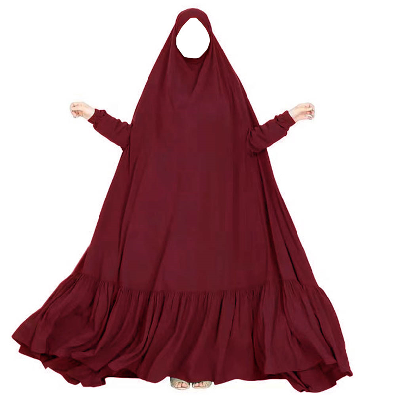 女性用オーバーヘッドアバヤ トルコローブ イスラム教徒の祈りの衣服 イード ラマダン イスラム服 伝統的なアバヤ アバヤ ドバイ カフタン
