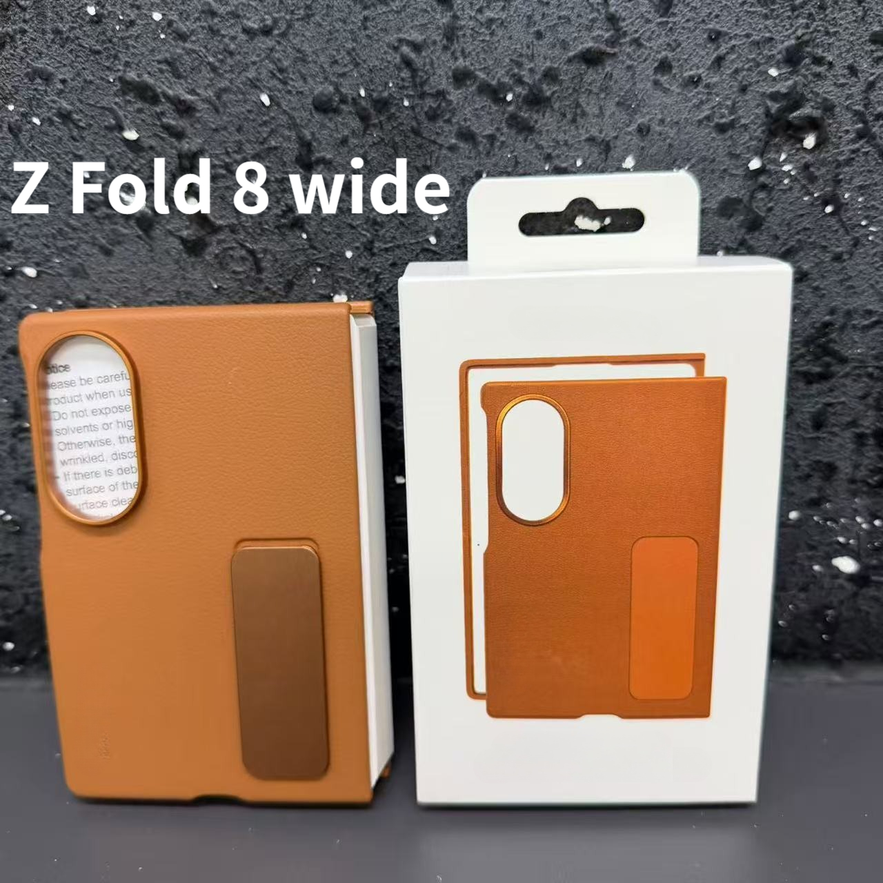 Samsung Z Fold 8 ワイドビジネスレザー電話ケース用、Galaxy Z Fold 8 ワイド保護ケースに最適、ブラケット付き