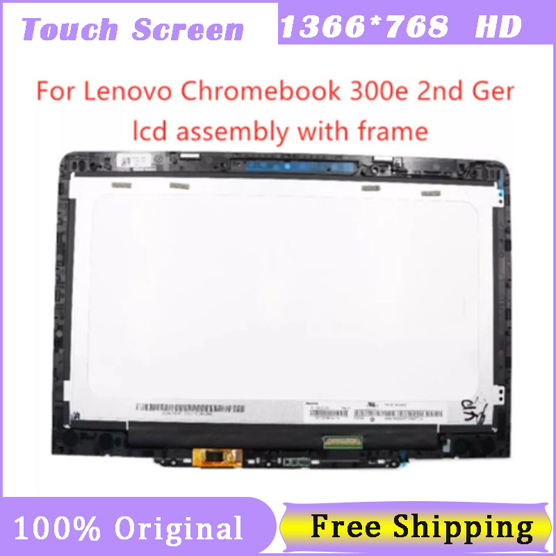 11.6インチ ノートパソコンタッチスクリーン Lenovo 300e Chromebook 第2世代用 81MB 81QC 82CE LED ディスプレイフレームボードアセンブリ LCD モジュール