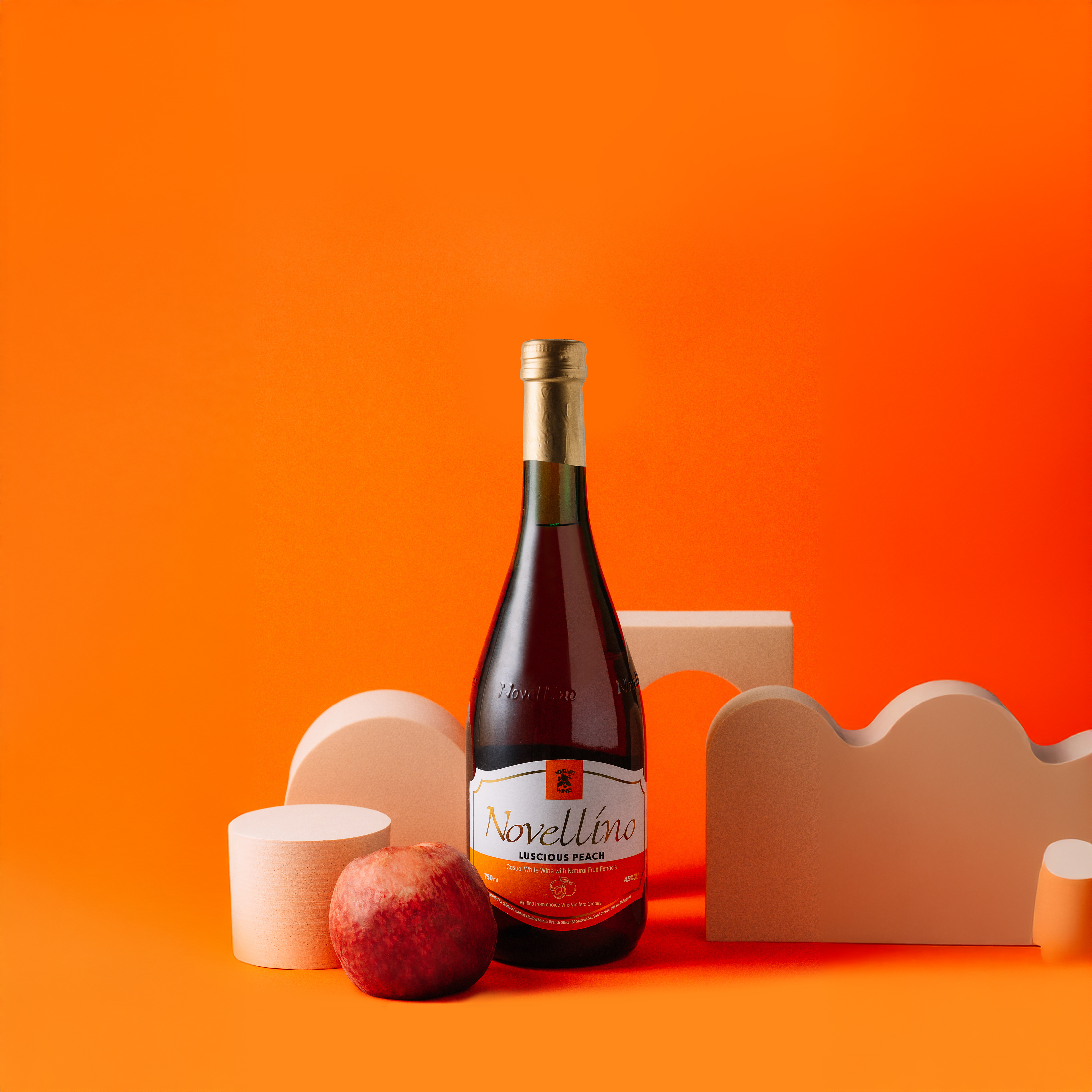 Novellino Luscious Peach White Table Wine Smooth Fruity Taste 4.5% 750ml Bottle Philippines Vitis Vinifera Grapes
