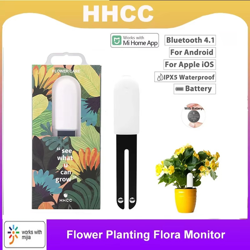 HHCC フラワーモニターフローラガーデンケア植物草土壌水肥沃度スマートテスターセンサー花園芸検出器 Xiaomi
