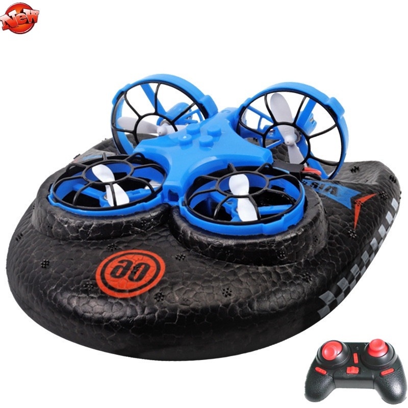 水/陸と空リモコンクアッドコプター ホバークラフト子供 RC おもちゃ 2.4 グラム 3 に 1 変形多機能 RC ホバークラフト ドローン