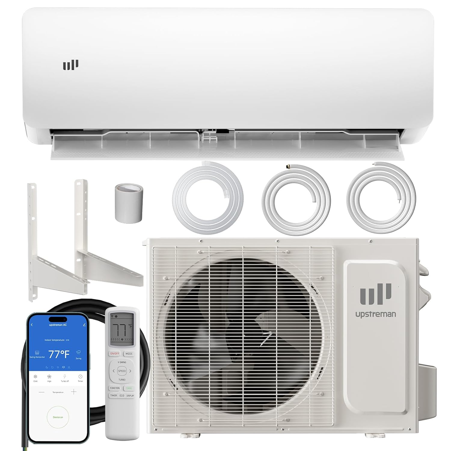 12000 BTU ミニスプリット AC 暖房システム、230V ミニスプリットエアコン、プレチャージヒートポンプダクトレスインバーター、カスタム