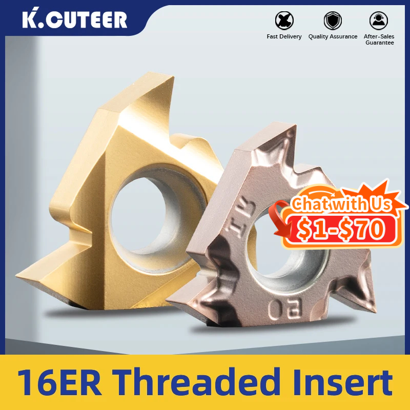 16ER AG55 AG60 1.0/1.25/1.5/2/2.5/3 ISO 11W/14W ねじ切り工具超硬インサート CNC 旋削インサートねじ切り工具 10 個