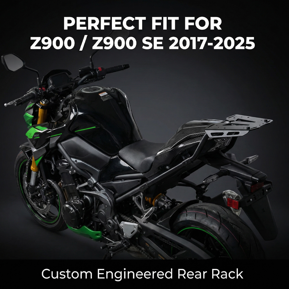 カワサキ Z900 Z 900 SE 2017-2022 2023 2024 2025 オートバイアクセサリー黒リア荷物ラックカーゴラックキャリアブラケット