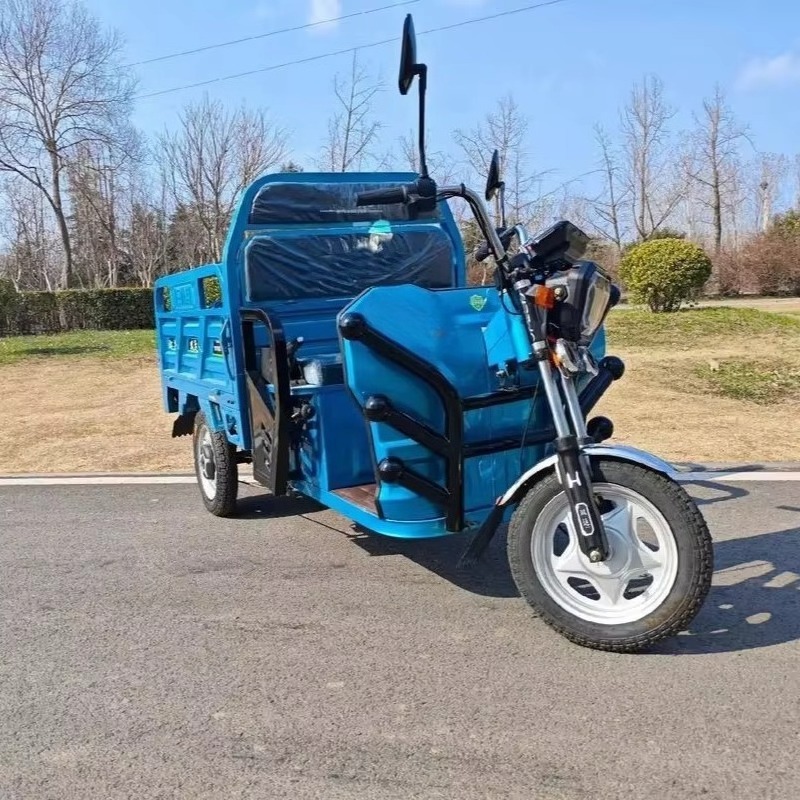 高品質強力なパワー三輪貨物電動三輪車 60 V 1200 ワットオープンボディステアリングホイールホット販売