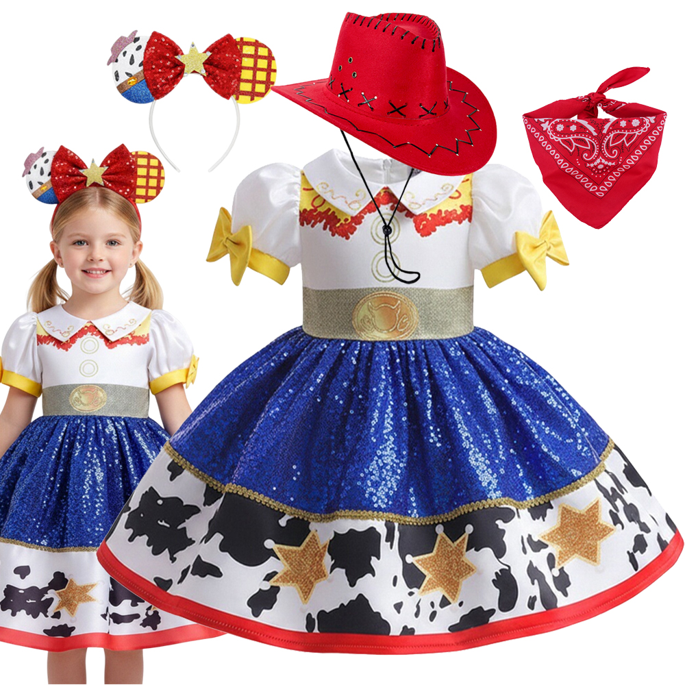 女の子 2026 新しい映画ジェシードレス騎乗位ハロウィンコスプレ Vestidos 衣装子供ファンシーパーティー衣装服