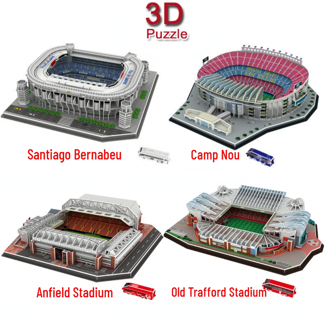 情熱的なサッカーファンがホームチームと一緒に戦うための大型 3D 紙製スタジアム パズル モデル
