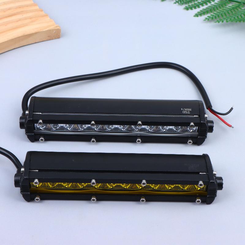 7 インチ LED ライトバー単列作業スポットライト車オフロードモト作業ランプ行スポットミニトラック自動車 12V 24V