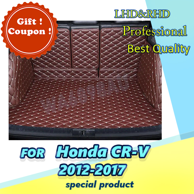 ホンダ CR-V 2012 2013 2014 2015 2016 2017 車のトランクマットインテリアアクセサリー抗汚れ耐久性のある革カーペット保護パッド