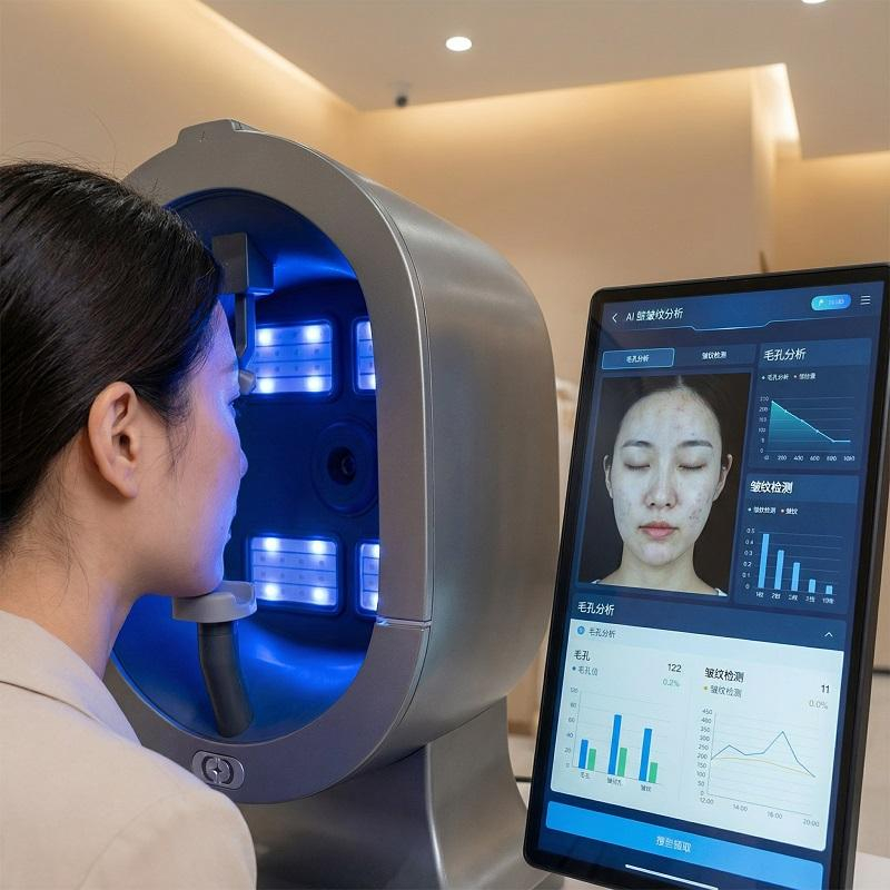 Upgraded X5 3D Ai Skin Image Analyzer High Definition Pixels Whole Facial Scanning Multi Spectrum Moisture Scalp Detection