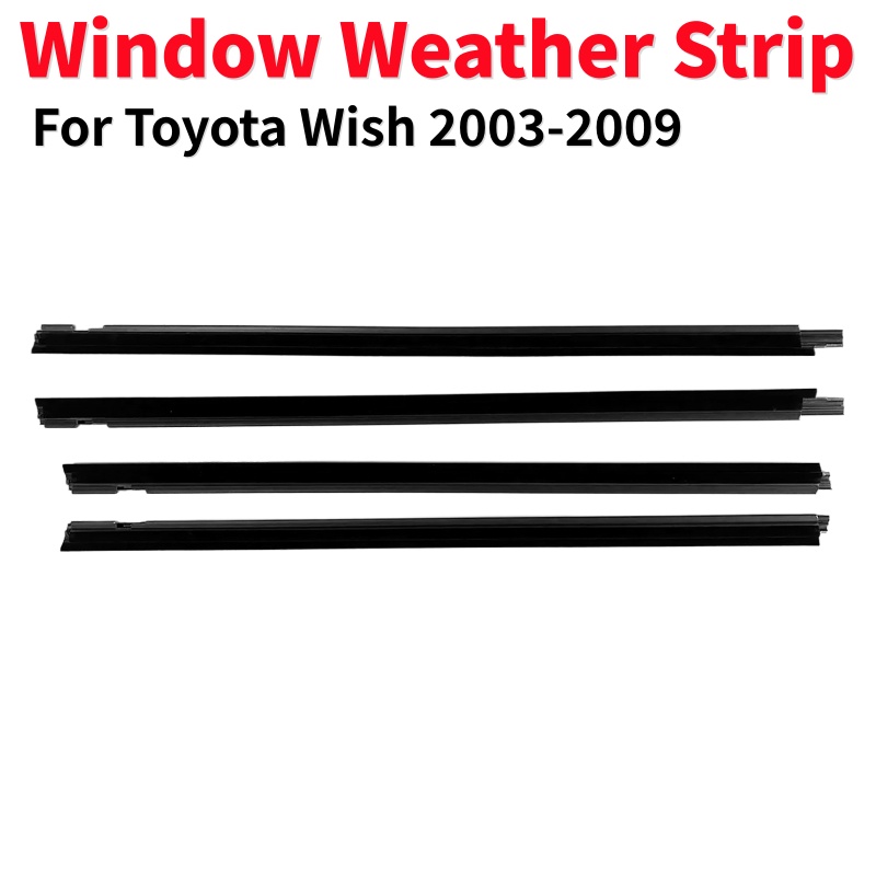 自動窓ウェザーストリップトヨタウィッシュ 2003-2009 サイドドア成形トリムベルト外窓ガラスシールベルト