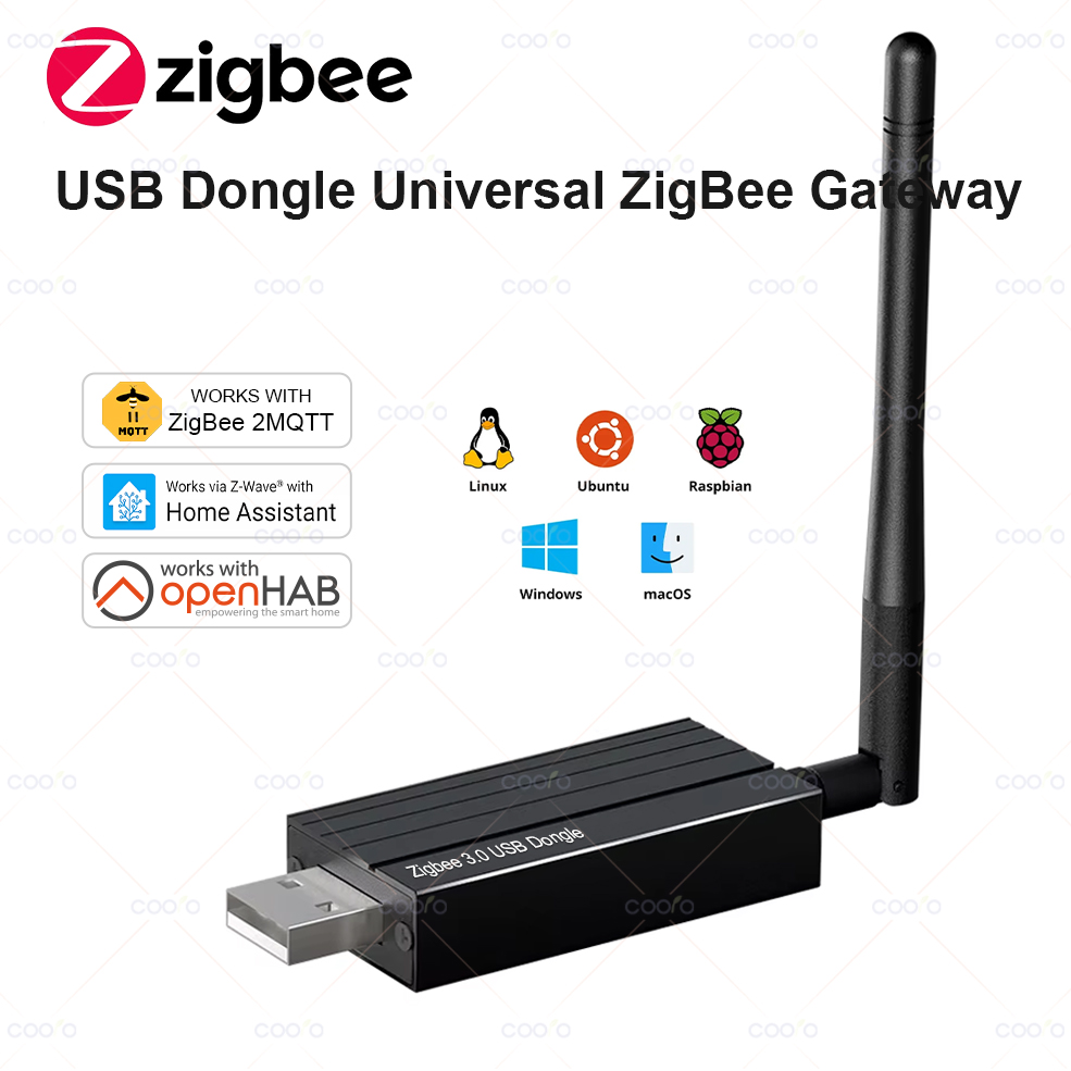 Zigbee 3.0 USB ドングル プラス ユニバーサル Zigbee ワイヤレス ゲートウェイ ハブ サポート ホーム アシスタント Zigbee2MQTT Raspbian Ubuntu MacOS