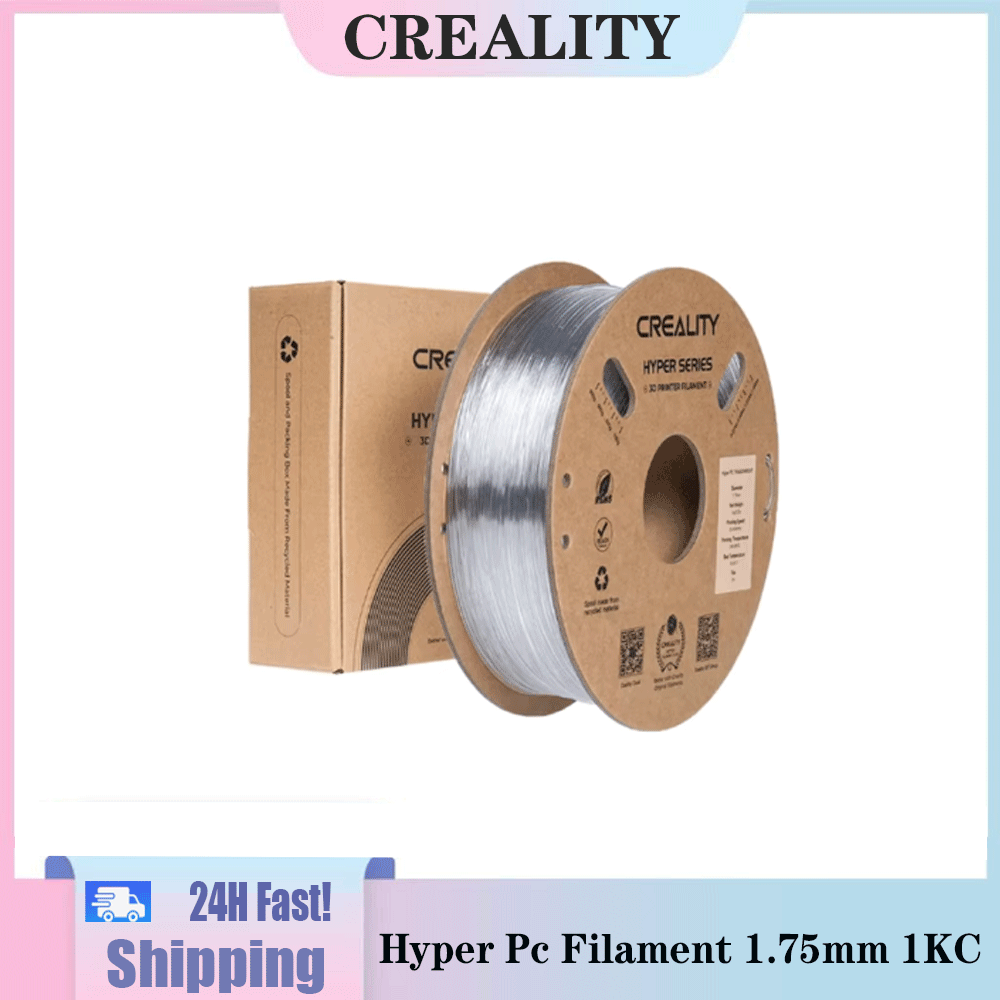 Creality Hyper PC 3D Printer Filament 1.75mm 1KG Transparent Rigid High Heat Resistant Tough New for All 3D Printers