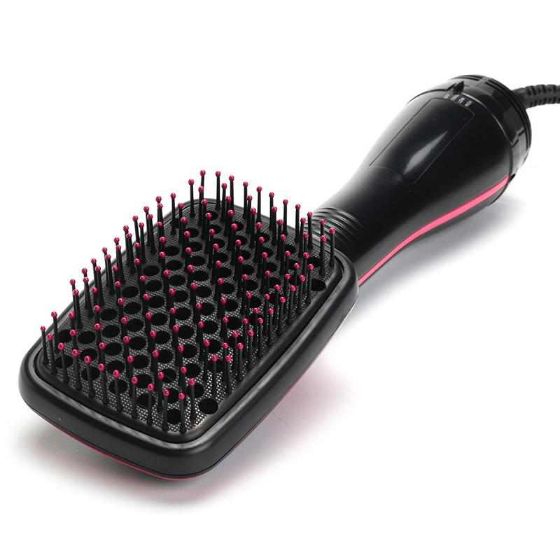 ヘアドライヤーブラシポータブル熱風ブラシブロードライヤーコーム付きワンステップヘアドライヤーコームブロワーブラシストレートヘアアイロン