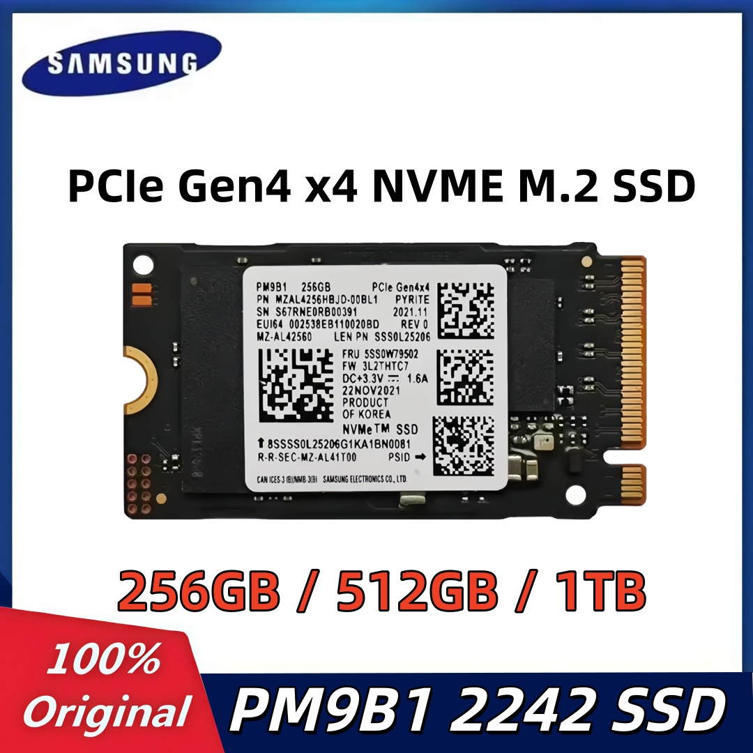 オリジナルサムスン PM9B1 1 テラバイト 512 ギガバイト 256 ギガバイト M.2 2242 PCIE4.0 NVME SSD ノートブックソリッドステートドライブ新