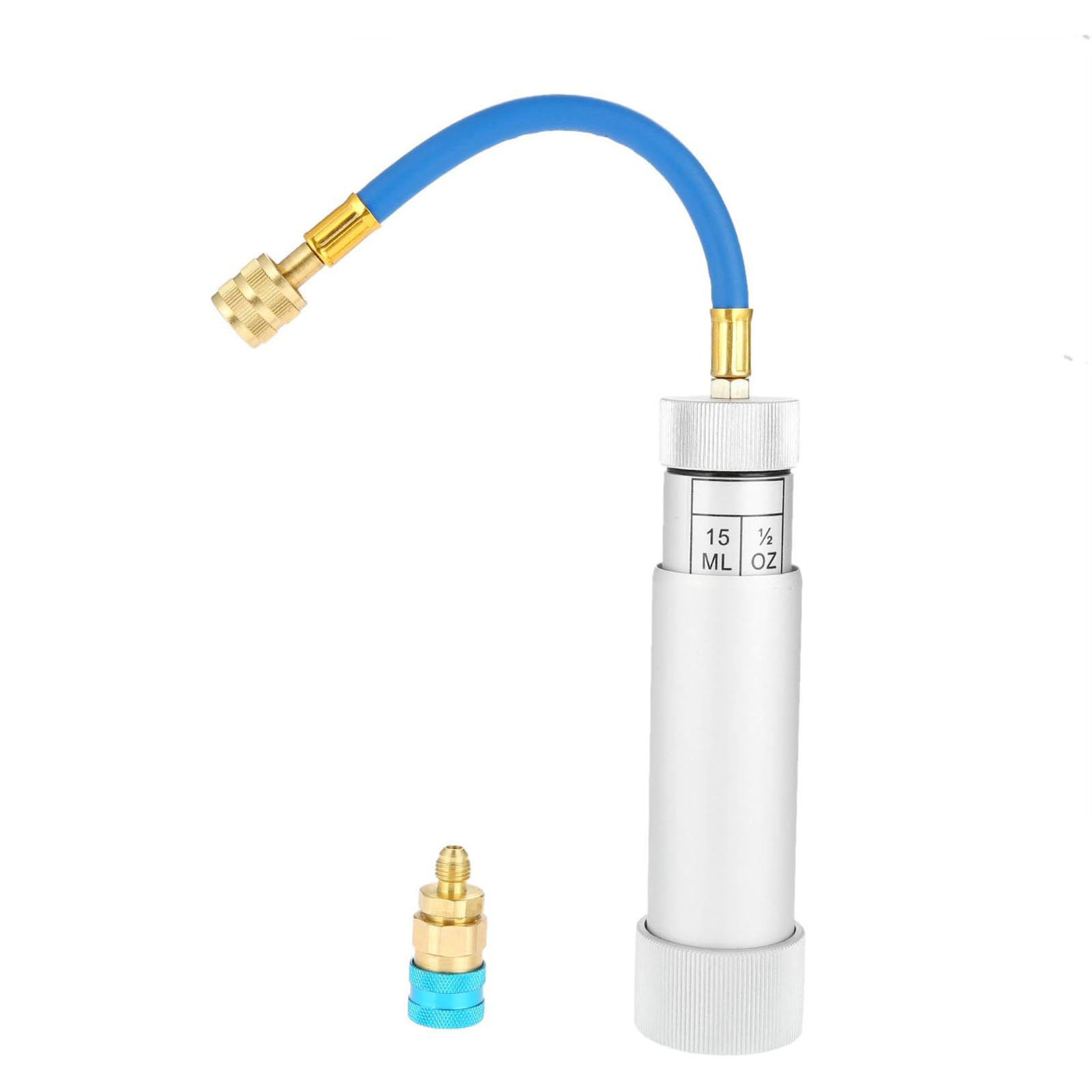 2 オンスオイルインジェクター冷媒インジェクター 1/4 インチ SAE コネクタ 2 オンス R134A R410A R22 R12 カーアクセサリー
