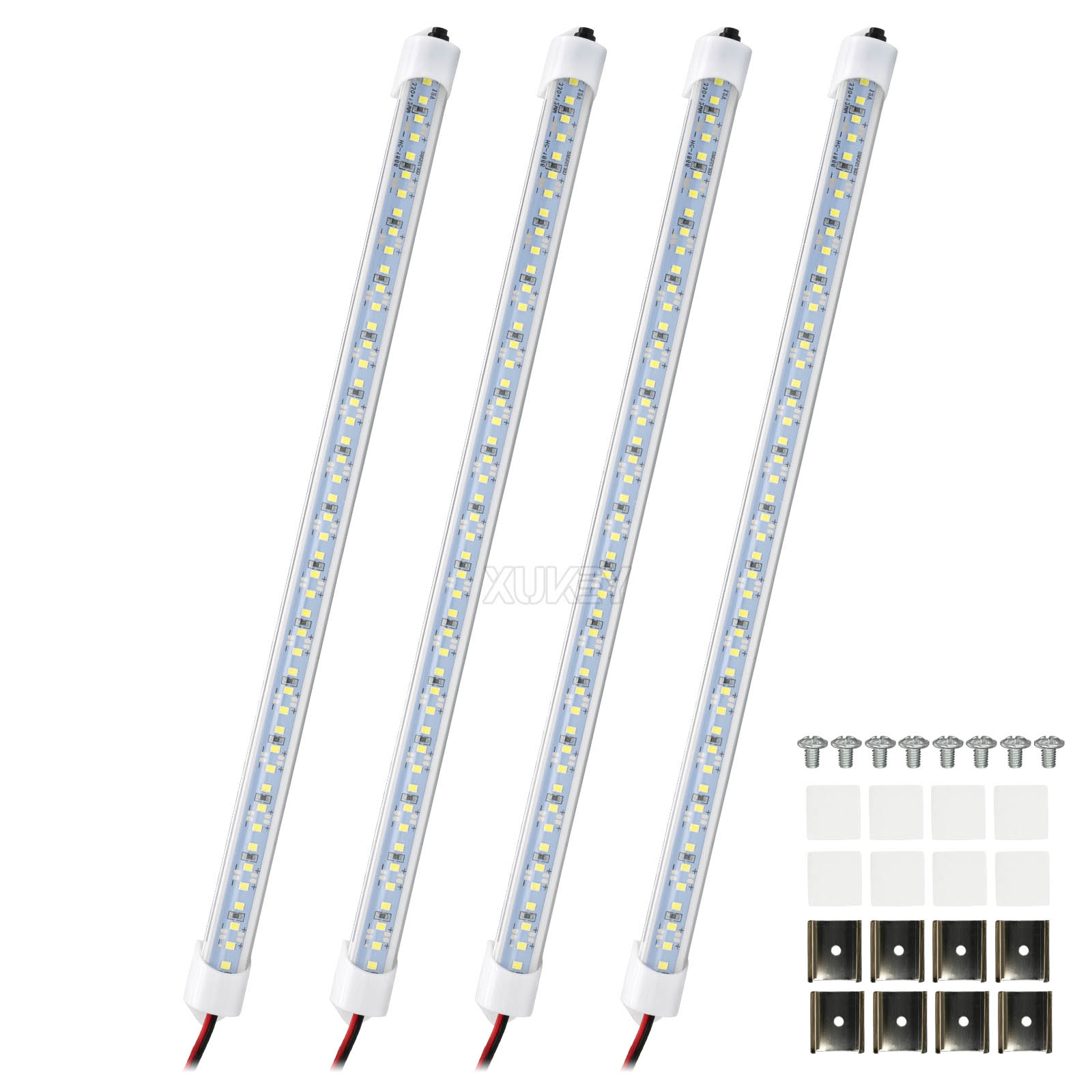 4 個 12V インテリア LED ライトバーストリップランプ車のトレーラートラックの荷台バン RV 貨物ボートキャビネットキャラバンキャンピングカートラック用スイッチ付き