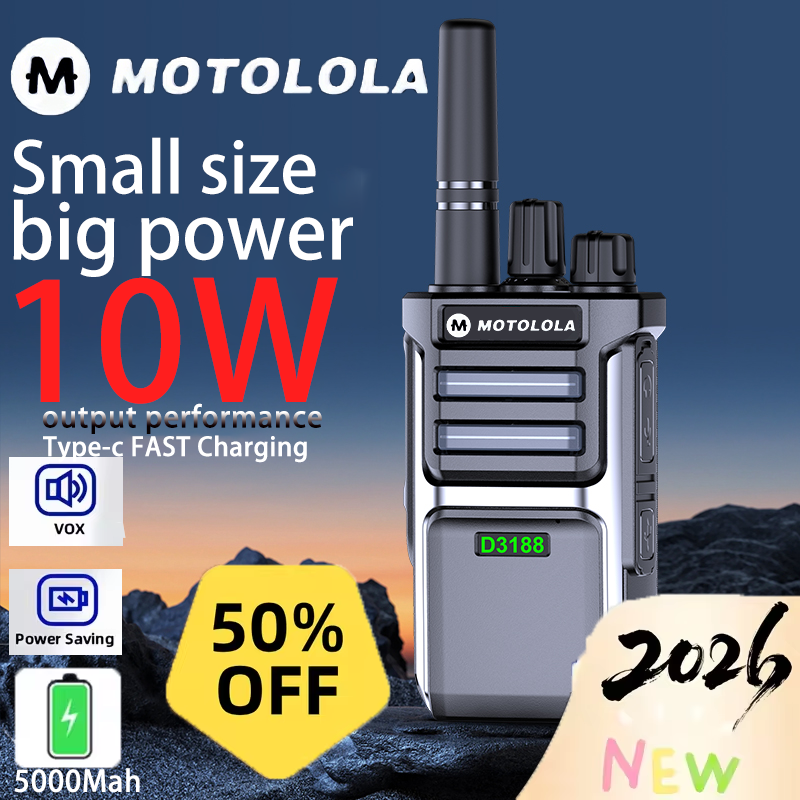 Motolola ミニトランシーバーポータブル双方向ラジオセットトランシーバーラジオトランシーバー長距離 COD