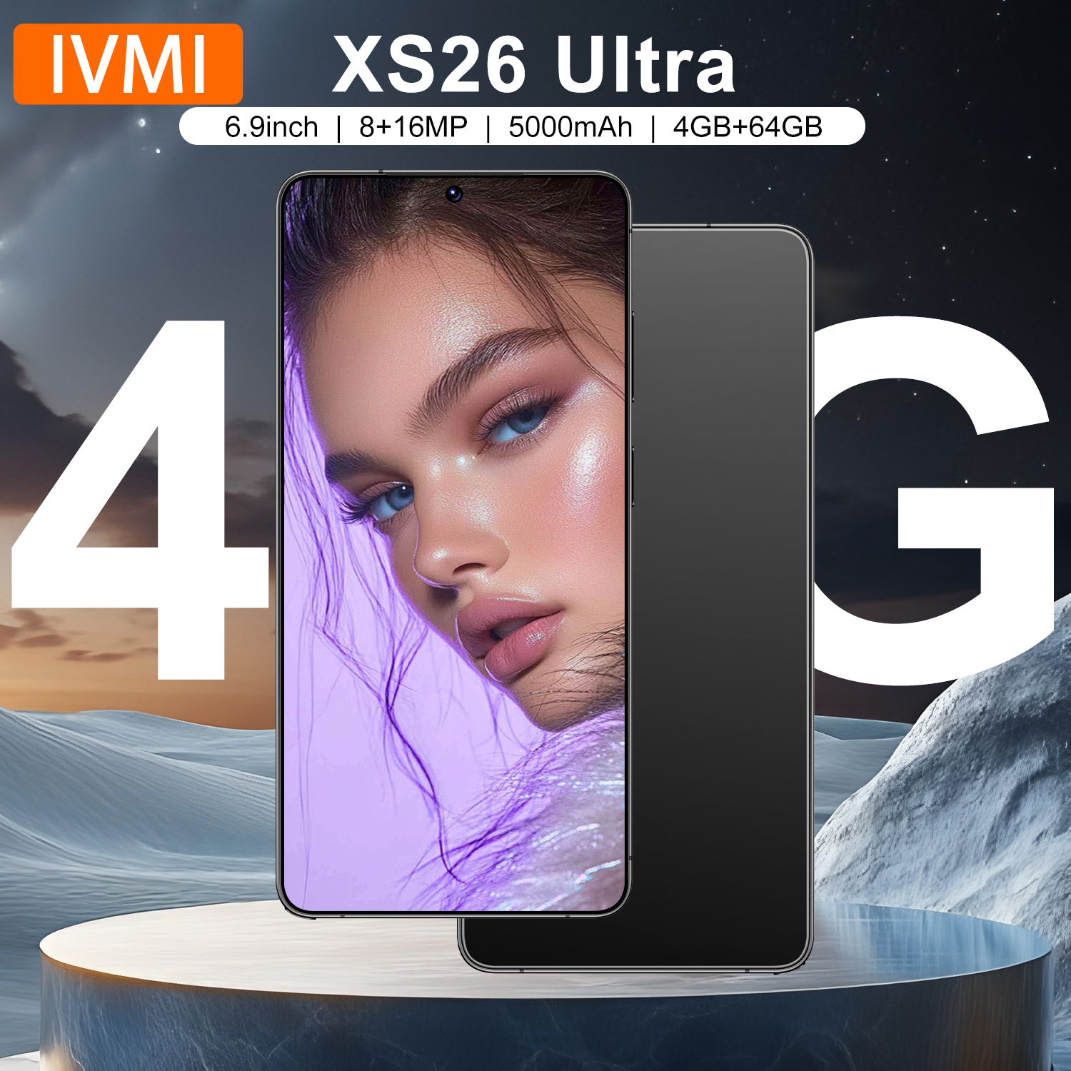 IVMI XS26 ウルトラ携帯電話アンドロイド 12.0 6.9 インチ画面 4 ギガバイト RAM 64 グラム ROM 8 16MP デュアル SIM スマートフォン Google Play ストア携帯電話