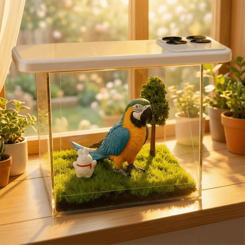 アクリルペットホログラフィック投影デジタル投影 3D ホログラフィックペット追悼メモリアルボックス犬投影ボックス