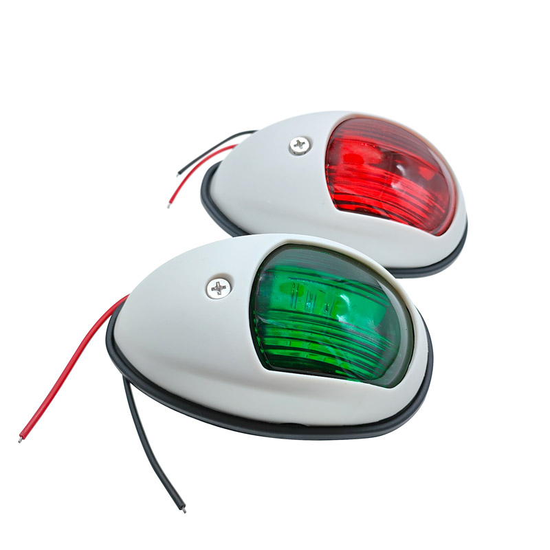 2 個 DC 10-30V 防水ボートナビゲーションライト緑と赤のマリン LED 右舷と左舷ライトボートヨット用