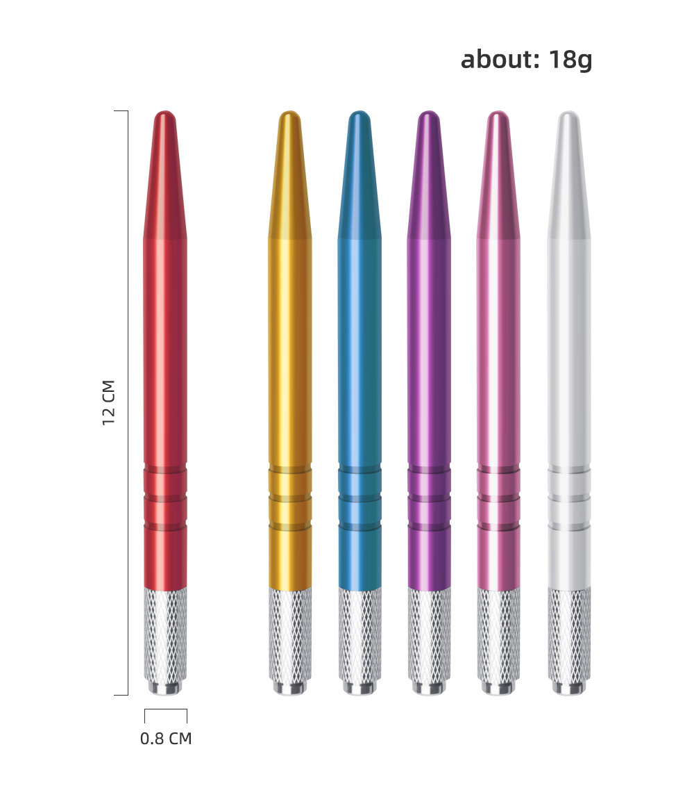 10 個マニュアルタトゥーペンアートメイクマシン Microblading ペンリップ眉毛アイライナータトゥー Tebari ペン用品