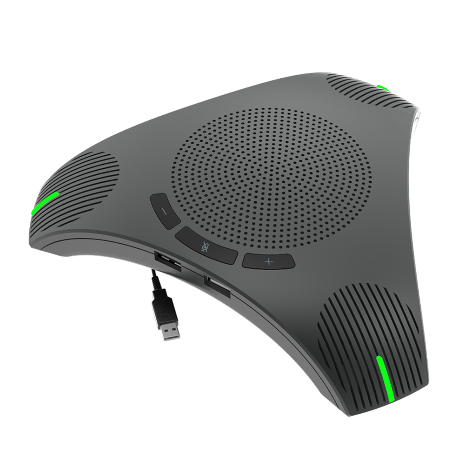 USB スピーカーフォン会議マイク全指向性コンピュータマイク 360° 音声ピックアップ ミュートキー付き Skype/ビデオ会議用