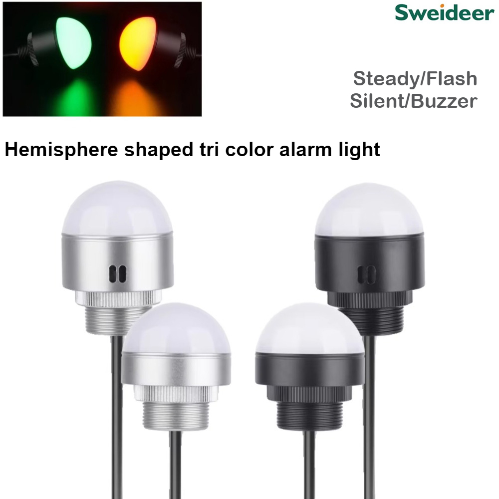 赤、緑 LED ドームインジケータランプ三色警告信号灯ブザー付き CNC 旋盤機 12V 24V マシンタワーライト