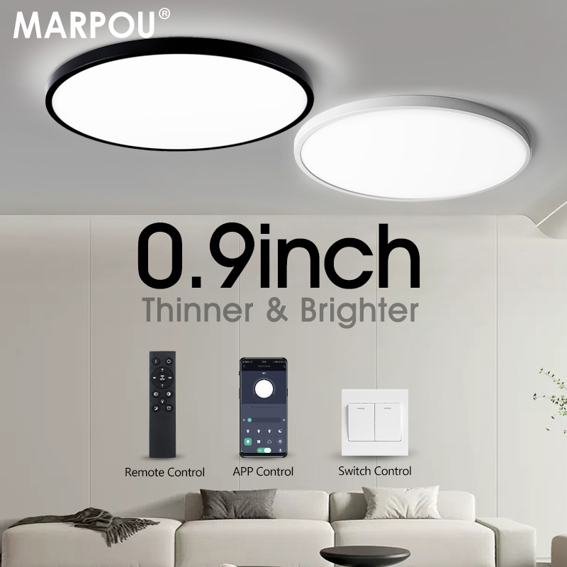 MARPOU 2 センチメートル超薄型 LED シーリングライト 24 ワット 28 ワット 38 ワット 48 ワット温白色冷白色昼白色屋内モダンな照明装飾