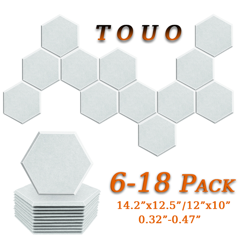 TOUO 6-18 個音響処理壁パネル音響パネルダイニングルームの騒音低減装飾材料内壁