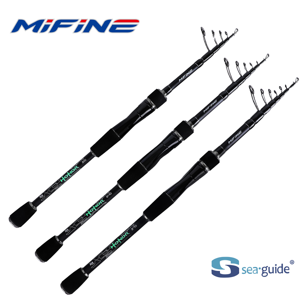 MIFINE 名誉伸縮釣竿 24T カーボンファイバー 2.1 メートル 2.4 メートル 2.7 メートル旅行スピニングロッドルアー重量 3-18 グラム 6-27 グラムソリッドティップロッド
