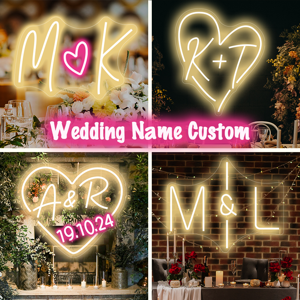 カスタムネオンサイン調光可能 5 V/2A LED ライトサイン寝室の壁の装飾カスタマイズ可能な結婚式や誕生日パーティーの装飾ギフト