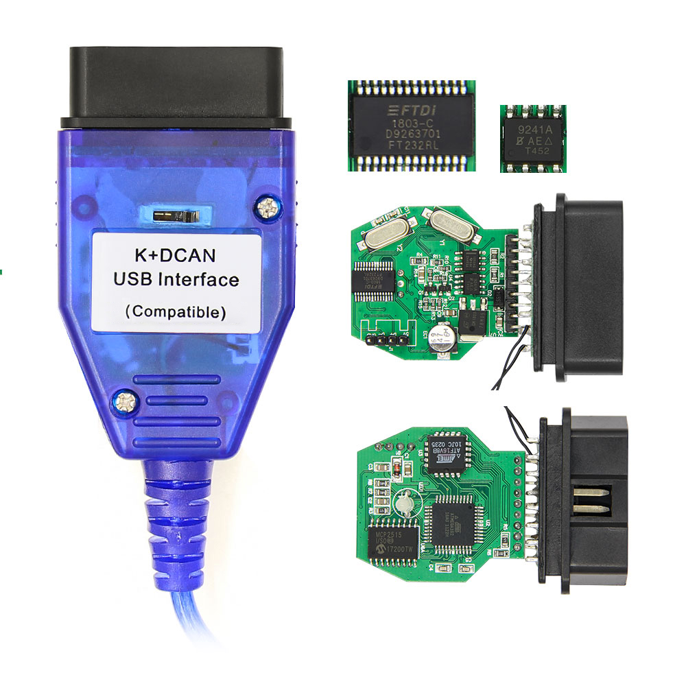 K DCAN K CAN FT232RL チップ K CAN スイッチ OBD 2 OBD2 車診断スキャナツール K ラインケーブルスキャナ
