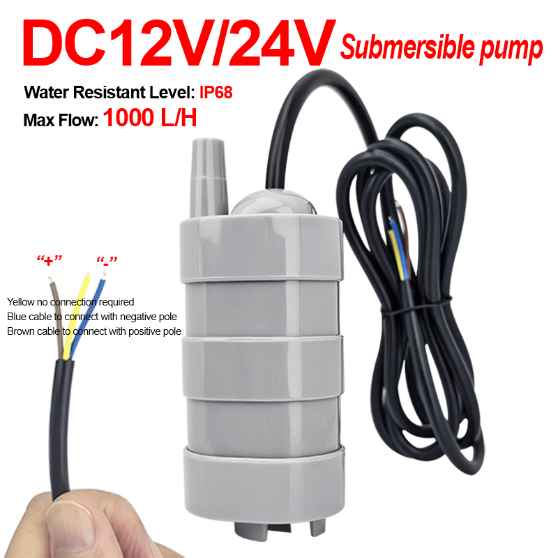 ポータブル DC12V/24V 1000L/H ブラシレスモーターポンプ垂直底吸引ポンプ給湯器スロッティングマシン冷却ブースターポンプ