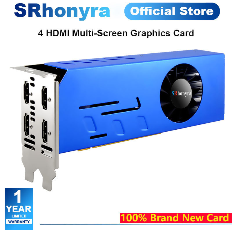 SRhonyra GTX 750 750TI 2GB 4GB 4HDMIマルチモニター対応グラフィックカード GDDR5 128ビット 4K対応 株式取引監視用