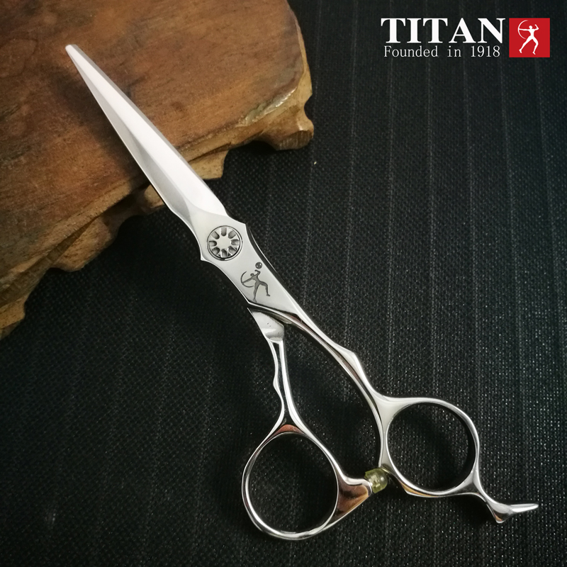 Titan ヘアはさみ VG10 スチール、手作りの鋭いはさみ切断はさみ理髪はさみ理容はさみ