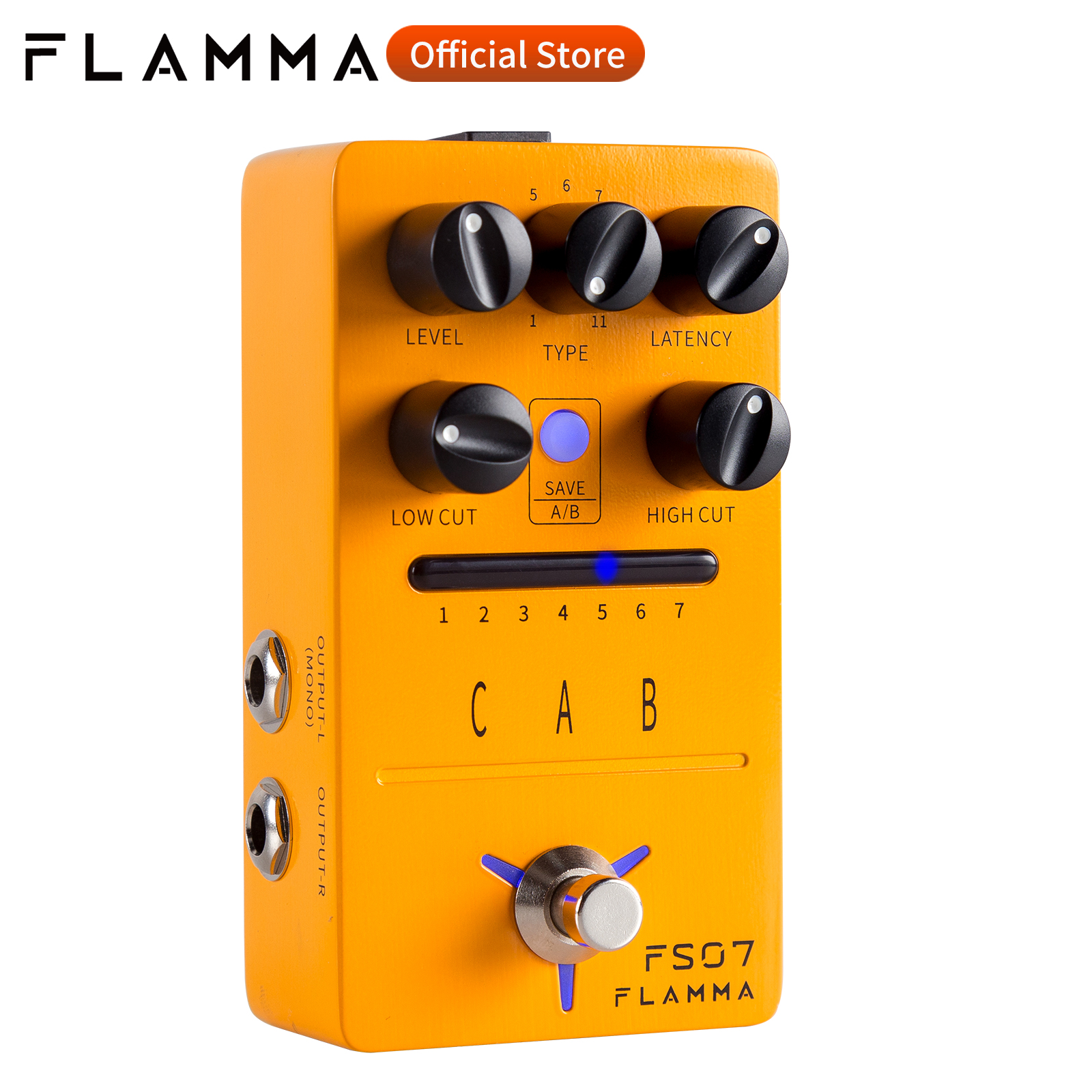 FLAMMA FS07 IR キャビネット シミュレーション ペダル キャブ シミュレーション ギター エフェクト ペダル インパルス レスポンス ローダー 7 プリセット 11 ファクトリー IR