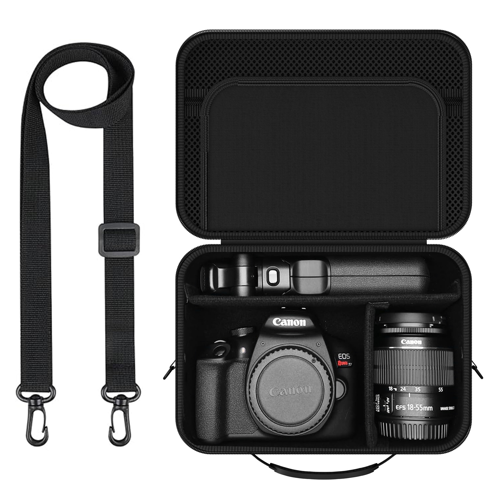 Canon EOS Rebel T7/R50/R100 などのデジタル一眼レフカメラ用カメラケース