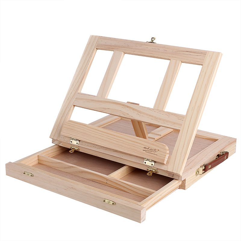 Multifunction Painting Easel Box Artist Desk Easel Portable Miniature Desk Light Weight Folding Easel For Storage During Trips