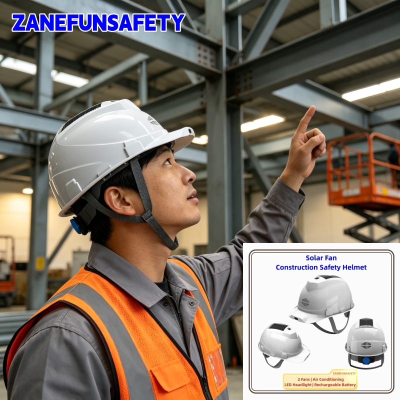 建設用ヘルメット 2 ファン付きスプレーエアコン LED ヘッドライト 20000mAh 充電式バッテリーソーラー冷却ファン安全ヘルメット